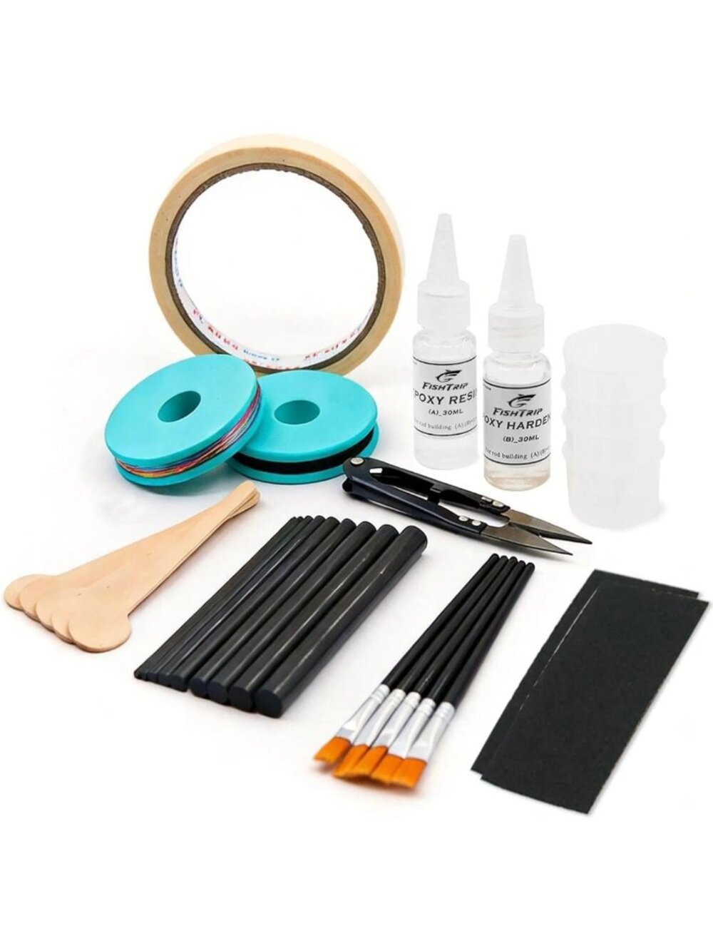 Complete Fishing Rod Repair Kit - Carbon Fiber Tools for Rod Building